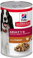 Hill's Science Plan Adult Влажный корм для взрослых собак с индейкой, 370 гр