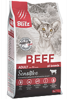Blitz Sensitive Adult Cat с говядиной