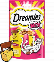 Dreamies MIX Лакомые подушечки со вкусом говядины и сыра, 60 гр