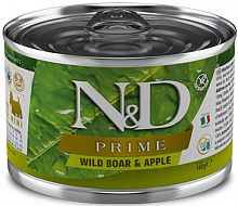 Farmina N&D Prime Wet Mini Adult Dog с кабаном и яблоком, 140 гр