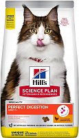 Hill's Science Plan Perfect Digestion Cat Adult для взрослых кошек с курицей и коричневым рисом