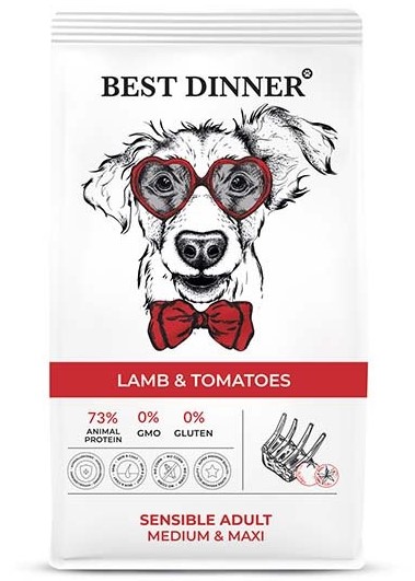 Best Dinner Sensible Adult Medium & Maxi с ягнёнком и томатами