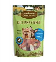 Деревенские лакомства Косточки утиные для собак мини-пород, 55 гр
