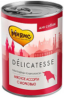 Мнямс Delicatesse Олья Подрида по-Барселонски Паштет из мясного ассорти с морковью для собак всех пород, 400 гр