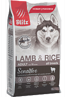 Blitz Sensitive Adult All Breeds Lamb & Rice с ягнёнком и рисом