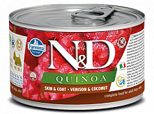 Farmina N&D Quinoa Wet Mini Adult Dog Skin&Coat с олениной и кокосом, 140 гр
