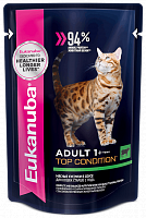 Eukanuba Влажный корм для взрослых кошек с говядиной в соусе, 85 гр