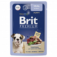 Brit Premium Пауч телятина в соусе для щенков всех пород, 85 гр