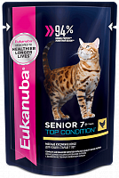 Eukanuba Влажный корм для кошек старше 7 лет с курицей в соусе, 85 гр