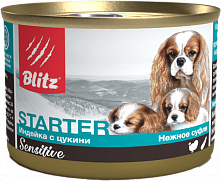 Blitz Sensitive Starter Нежное суфле для щенков с индейкой и цукини, 200 гр