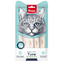 Wanpy Cat Нежное пюре из тунца и трески, 70 гр