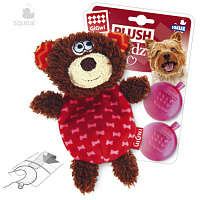 GiGwi Plush Friendz Мишка со сменными пищалками, 13 см (арт.75303)