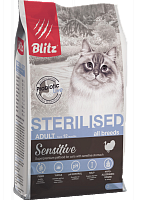 Blitz Sensitive Adult Sterilised Cat с индейкой
