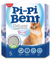 Pi-Pi Bent DeLuxe Clean Cotton Комкующийся наполнитель с ароматом чистого хлопка, 5 кг