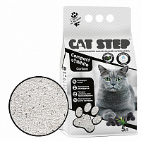 Cat Step Compact White Carbon Комкующийся минеральный наполнитель с активированным углём