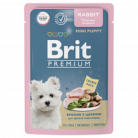 Brit Premium Пауч кролик с цукини в соусе для щенков мини-пород, 85 гр