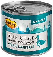 Мнямс Delicatesse Конфи по-Гасконски Паштет из утки с малиной для собак всех пород, 200 гр