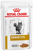 Royal Canin Veterinary Diet Pouch Urinary S/O Feline с курицей в соусе, 85 гр