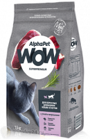 AlphaPet WOW Для взрослых домашних кошек с уткой и потрошками