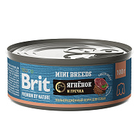 Brit Premium by Nature Консервы с ягнёнком и гречкой для взрослых собак мелких пород, 100 гр