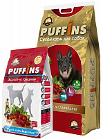 PUFFINS Жаркое из говядины для собак, 15 кг