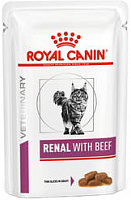 Royal Canin Veterinary Diet Pouch Renal Feline с говядиной в соусе, 85 гр