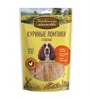 Деревенские лакомства Куриные ломтики сушёные для собак, 90 гр