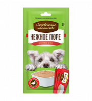 Деревенские лакомства Нежное пюре из мяса утки для собак, 40 гр (4 порций)