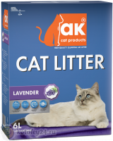 AK Cat Комкующийся наполнитель с ароматом лаванды, 6 л (5.5 кг)