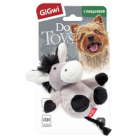 GiGwi Dog Toys Ослик с пищалкой, 10 см (арт.75104)