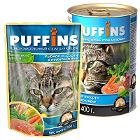 PUFFINS Рыбное ассорти в нежном желе для кошек
