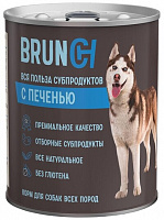 BRUNCH Влажный корм для собак всех пород с печенью, 850 гр