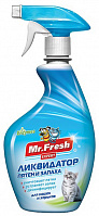 Mr. Fresh Expert 3 в 1 Ликвидатор пятен и запаха для кошек и хорьков, 500 мл (спрей)