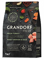 Grandorf Fresh Adult Medium & Maxi для собак средних и крупных пород с индейкой