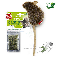 GiGwi Refillable Catnip Мышка с кошачьей мятой, 10 см (арт.75300)