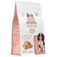 Brit Care Superpremium Dog Adult Sensitive с морской рыбой и индейкой для взрослых собак всех пород 