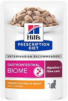Hill's Prescription Diet Pouch Gastrointestinal Biome Feline с курицей в соусе, 85 гр