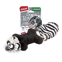GiGwi Dog Toys Енот с пищалками, 24 см (арт.75538)