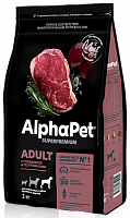 AlphaPet Superpremium Adult Для взрослых собак крупных пород с говядиной и потрошками