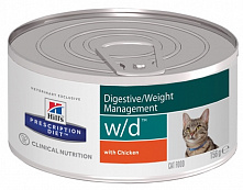 Hill's Prescription Diet w/d Feline фарш с курицей, 156 гр