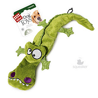 GiGwi Dog Toys Крокодил с 4-мя пищалками без набивки, 38 см (арт.75021)