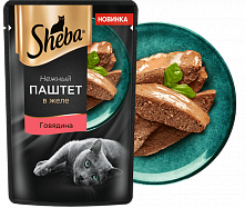 Sheba Нежный паштет в желе с говядиной, 75 гр