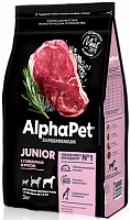 AlphaPet Superpremium Junior Для щенков крупных пород с чувствительным пищеварением с говядиной и рисом