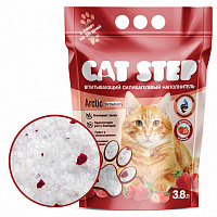 Cat Step Arctic Strawberry Силикагелевый наполнитель, 3.8 л