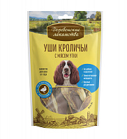 Деревенские лакомства Уши кроличьи с мясом утки для собак, 90 гр