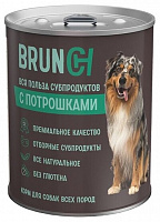 BRUNCH Влажный корм для собак всех пород с потрошками, 340 гр