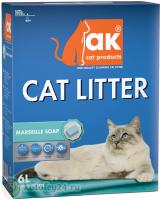 AK Cat Комкующийся наполнитель с ароматом марсельского мыла, 6 л (5.5 кг)