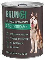 BRUNCH Влажный корм для собак всех пород с потрошками, 850 гр