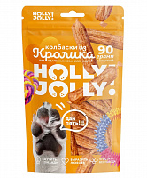 Holly Jolly Колбаски из кролика Лакомство для собак всех пород, 90 гр