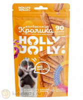 Holly Jolly Колбаски из кролика Лакомство для собак всех пород, 90 гр